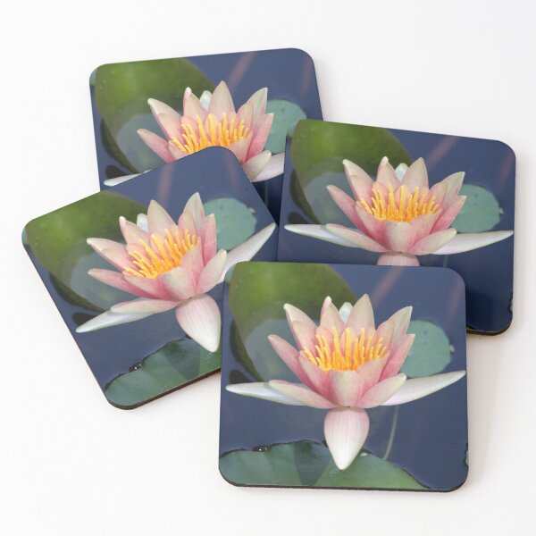 Item preview, Pink Water Lily in a Blue Pond designed and sold by pixelmountain.