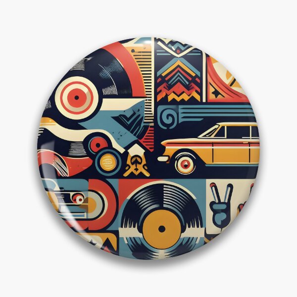 Item preview, Eclectic retro fusion - celebrate the best of the 60s-80s in one vibrant piece! designed and sold by PandaTShirtShop.