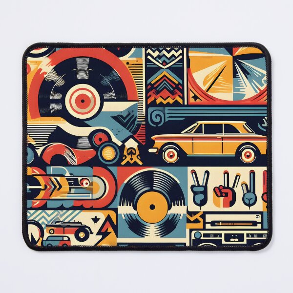 Item preview, Eclectic retro fusion - celebrate the best of the 60s-80s in one vibrant piece! designed and sold by PandaTShirtShop.