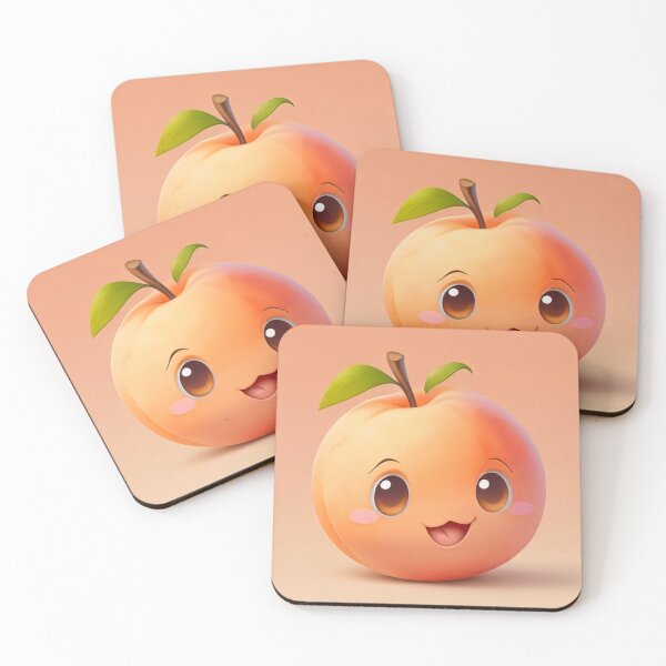 Item preview, Happy Cute Animated Peach designed and sold by JLEmporium.