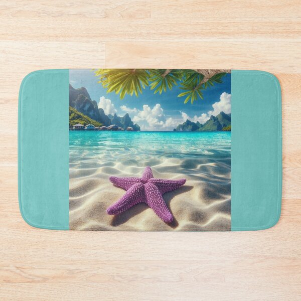 Item preview, Purple Starfish on Tropical Beach designed and sold by SeaStarAlex.