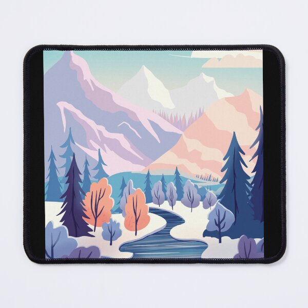 Item preview, Winter Peaks Digital Art Drawing designed and sold by StingReyDesigns.