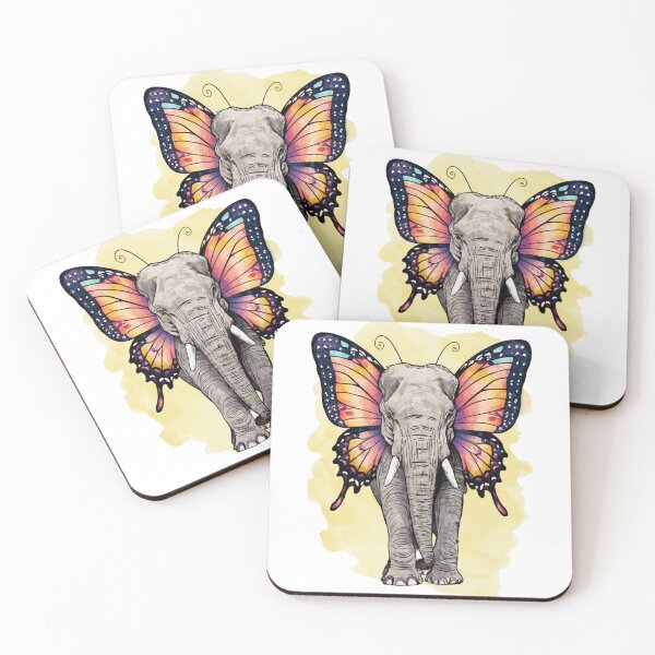Item preview, an elephant with butterfly wings designed and sold by 123ks.