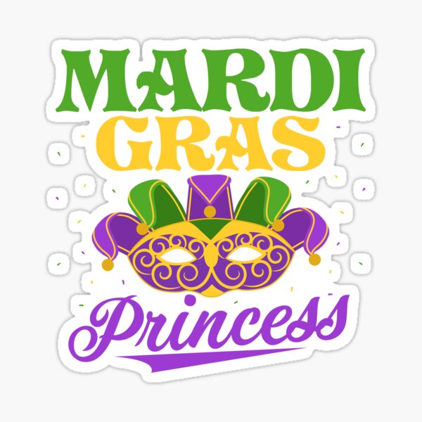 Mardi Gras Princess Parade Carnival Sticker