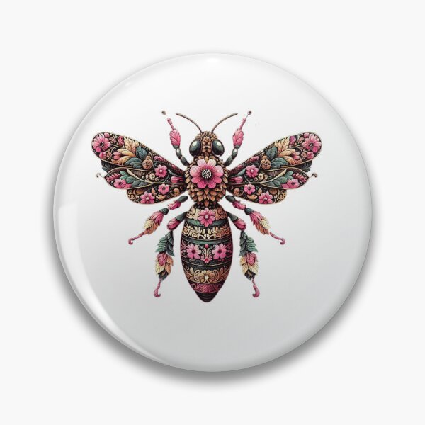 Item preview, Artistic Floral Bee Illustration - Unique Nature-Inspired Artwor designed and sold by MiszungART.