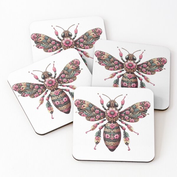 Item preview, Artistic Floral Bee Illustration - Unique Nature-Inspired Artwor designed and sold by MiszungART.