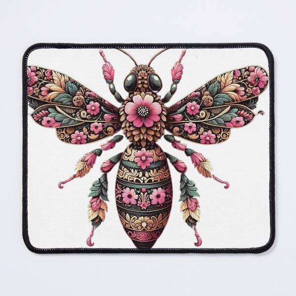 Item preview, Artistic Floral Bee Illustration - Unique Nature-Inspired Artwor designed and sold by MiszungART.