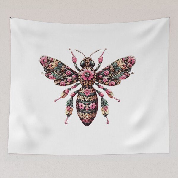 Item preview, Artistic Floral Bee Illustration - Unique Nature-Inspired Artwor designed and sold by MiszungART.