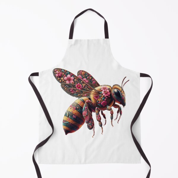 Item preview, Enchanting Floral-Patterned Bee Artwork - Unique Nature-Inspired Decor designed and sold by MiszungART.