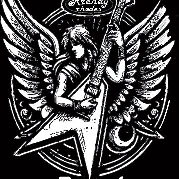 Artwork thumbnail, Randy and Oz White Guitar Stencil by Topics360