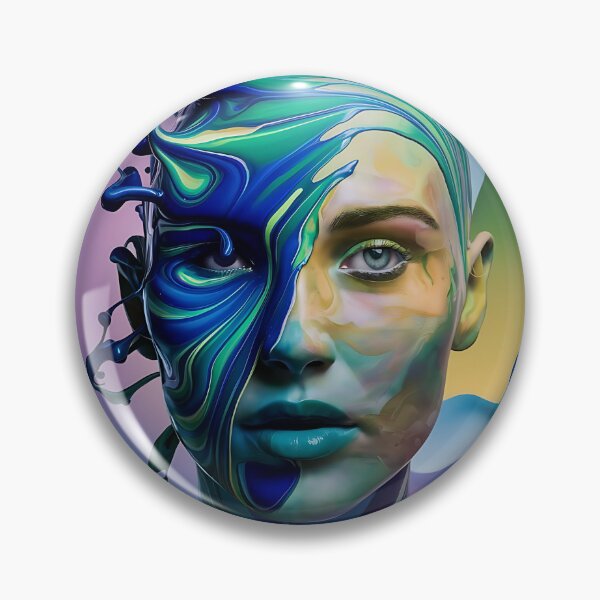 Item preview, Fluid Acrylic with Face Pouring Paint Art 3D Model designed and sold by Charlygood.