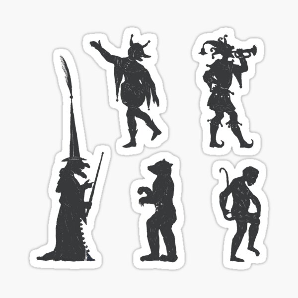 Item preview, Jester Witch Bearman, traditional Chinese shadow puppets designed and sold by WHERESMYNAMEGO.