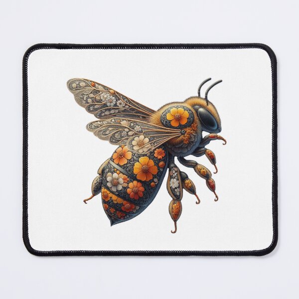 Item preview, Steampunk Floral Bee Art - Unique Nature-Inspired Merchandise designed and sold by MiszungART.