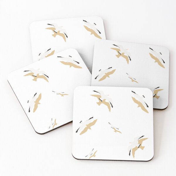 Item preview,  Summer white seagulls artwork, mid century modern art designed and sold by GorXena.