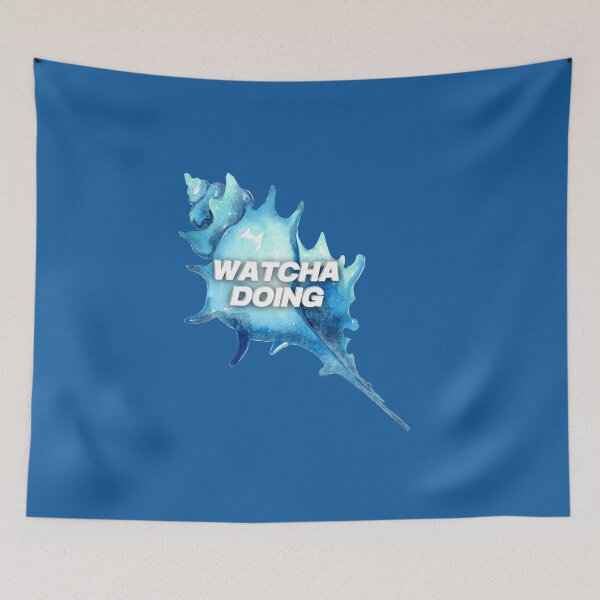 Item preview, Watcha Doing Blue Seashell designed and sold by karma-style.