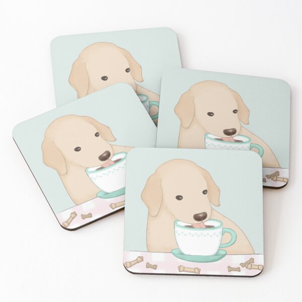 Item preview, Cute Golden Retriever, Coffee & Treats Illustration designed and sold by Kyut-Yum.