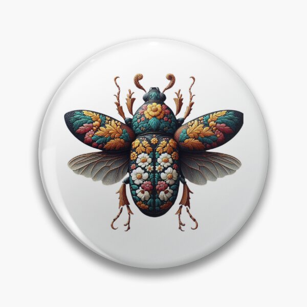 Artikelvorschau, Floral Fantasy Beetle - Künstlerische Insektenillustration Merchandise entworfen und verkauft von MiszungART.