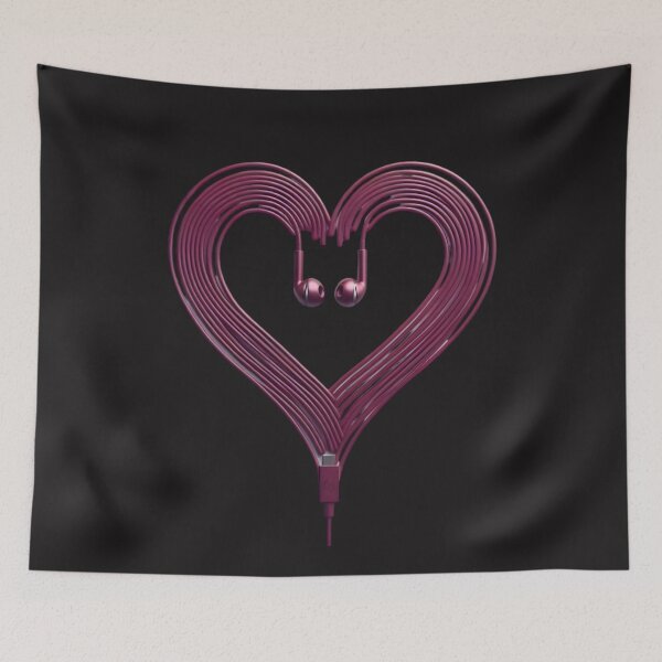 Item preview, Heartbeats in Burgundy designed and sold by AI-Only Creations.