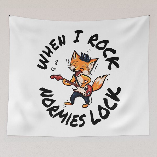 Item preview, When I Rock Normies Lock, Hilarious Fox with guitar designed and sold by impressionofmel.