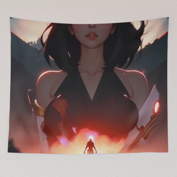 Item preview, Digital Painting Anime Woman Powerful designed and sold by FlowerFairyAngel.