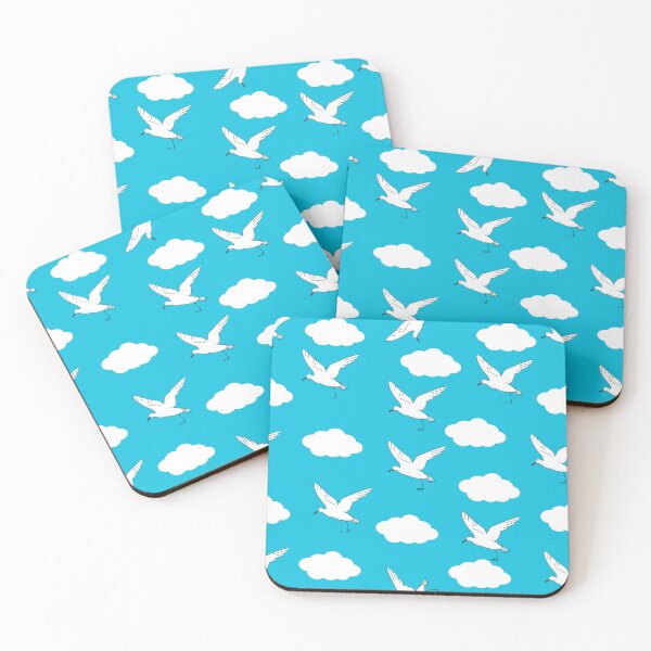 Item preview, Birds and clouds on a blue background designed and sold by Toom289.