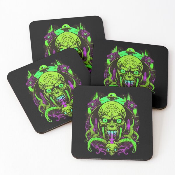 Item preview, Space Vampire, Lovecraft, Tentacles, Neon Horror designed and sold by Burn-Ego.