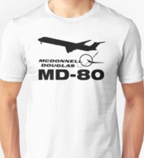 McDonnell Douglas MD-80 - Silhouette (Black) Unisex T-Shirt