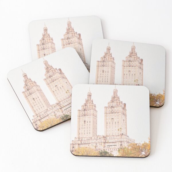 Item preview, New York, USA I San Remo towers in Central Park in an autumnal nature of an urban cityscape with an aesthetic style like a romantic movie or TV series set decor, ideal for Christmas decoration designed and sold by Julie Travel Photography.