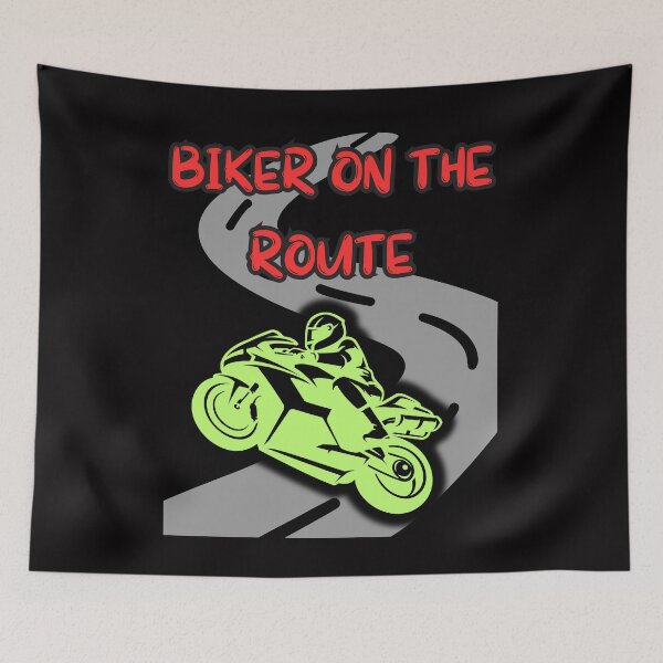 Item preview, BIKER ON THE ROUTE designed and sold by stickersrafisa.