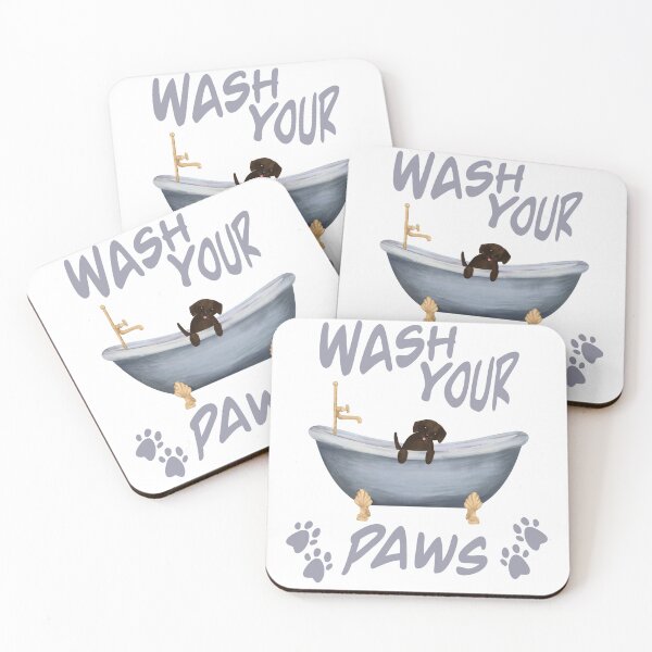 Item preview, Wash Your Paws (Brown Lab) designed and sold by EEdesign721.