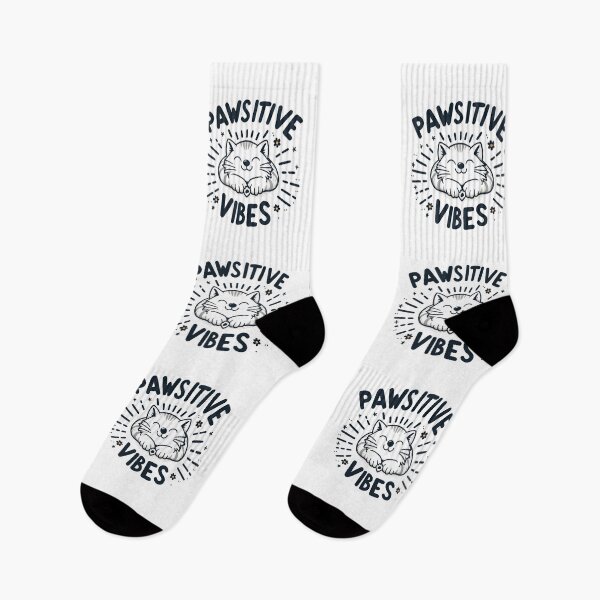 Item preview, Positive Vibes Cat Lovers Funny Pun designed and sold by RubisLeaf.