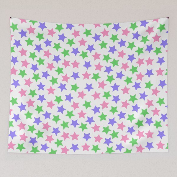 Item preview, Trigender Pride Flag Stars Pink Green Purple designed and sold by JoyfulJen.