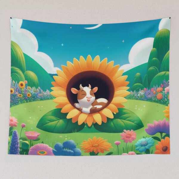 Item preview, Cow's Sunflower Dream designed and sold by Sillytoe.