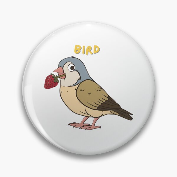 Item preview, features a cartoon bird with a strawberry in its mouth designed and sold by lmsendalfer.