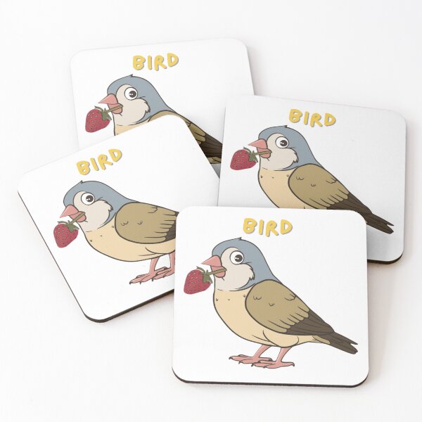 Item preview, features a cartoon bird with a strawberry in its mouth designed and sold by lmsendalfer.