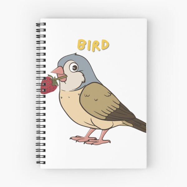 Artikelvorschau, zeigt einen Cartoon-Vogel mit einer Erdbeere im Mund entworfen und verkauft von lmsendalfer.