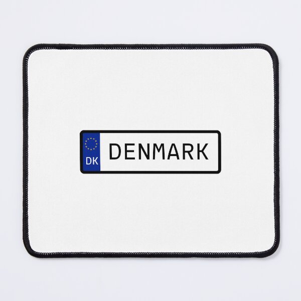 Item preview, Denmark EU Number Plate designed and sold by PatchMerch.