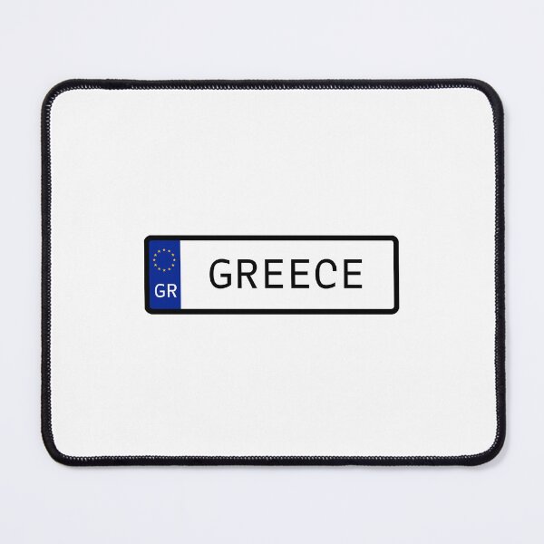 Item preview, Greece EU Number Plate designed and sold by PatchMerch.