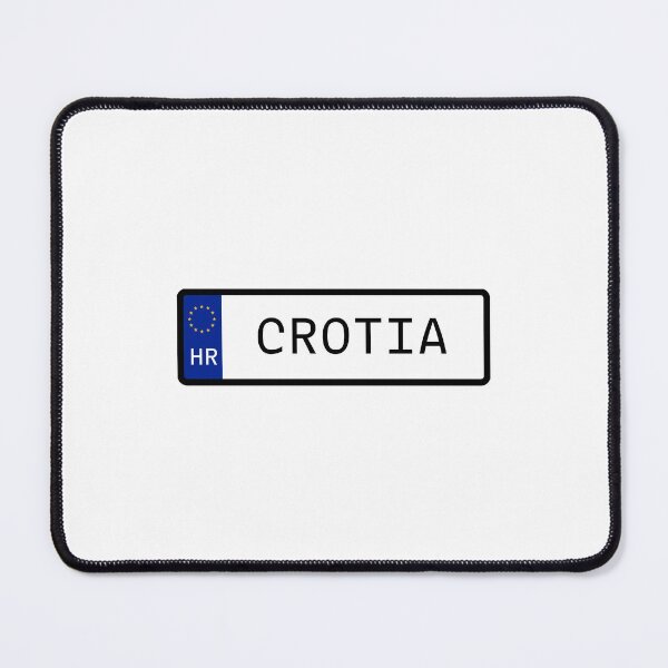 Item preview, Crotia EU Number Plate designed and sold by PatchMerch.