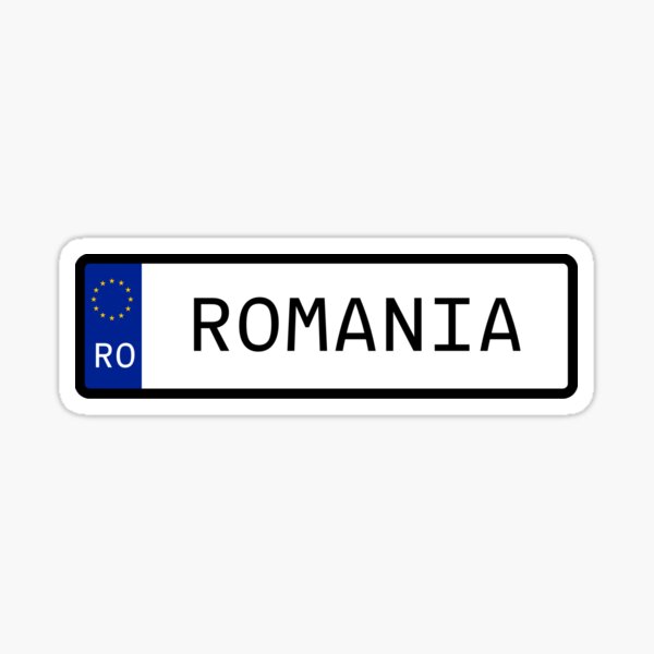 Item preview, Romania EU Number Plate designed and sold by PatchMerch.