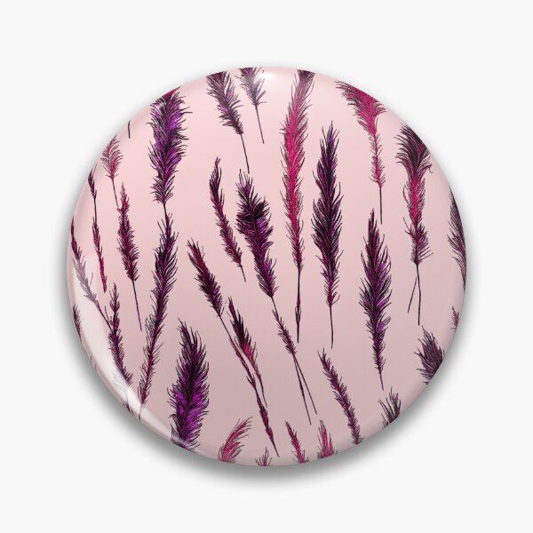 Item preview, Burgundy Grunge Style Wild Grasses on Pink Background designed and sold by Beachy.