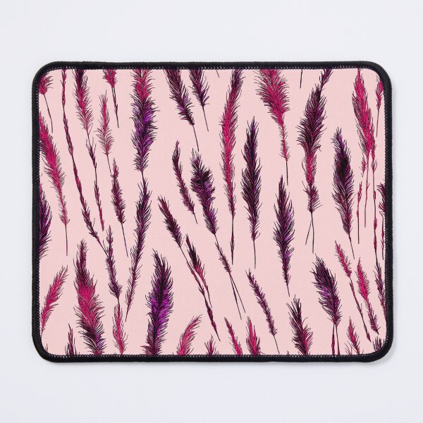 Item preview, Burgundy Grunge Style Wild Grasses on Pink Background designed and sold by Beachy.