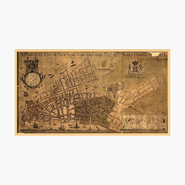 Item preview, Map of the City of New York from an actual survey (circa 1755) designed and sold by allhistory.