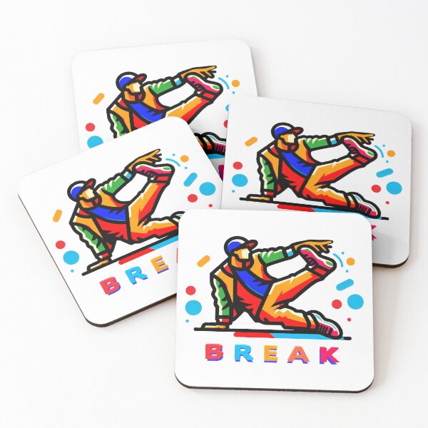 Item preview, Breakdancer Pose - Colorful Minimal Illustration with Text designed and sold by AD-Digital-Art.