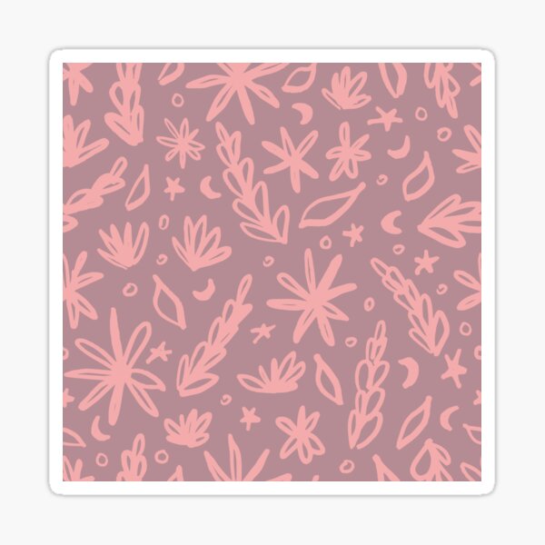 Celestial Blooms - Mauve Pink Sticker