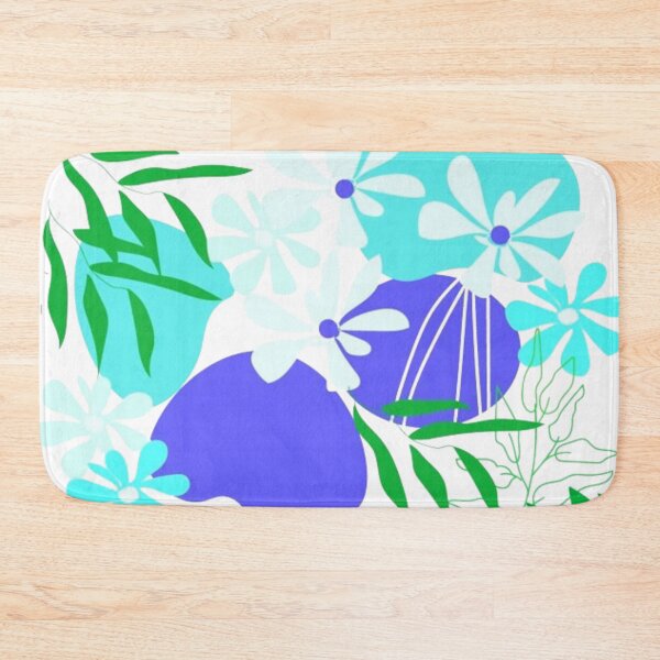 Item preview, blue flowers and shapes designed and sold by Nature  Nblossom.