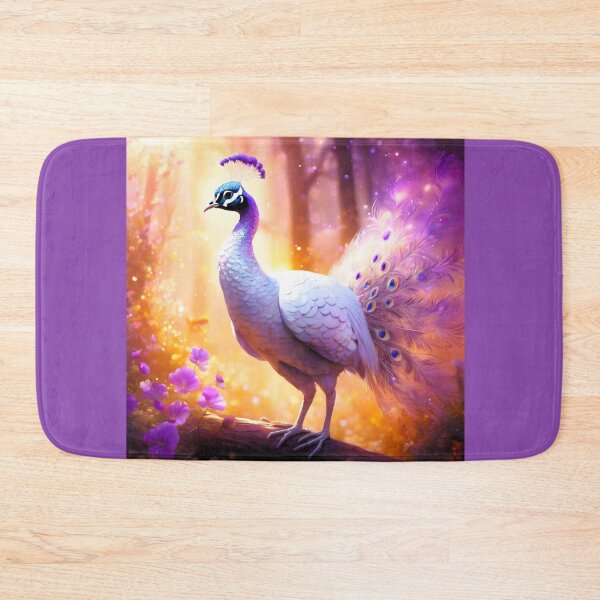 Item preview, White peacock with purple spots designed and sold by janjacbu.