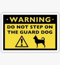 Humorous Chihuahua Guard Dog Warning Sticker
