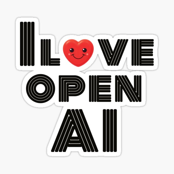 Aperçu de l'œuvre J'adore OpenAI créée et vendue par CozyLightsStore.