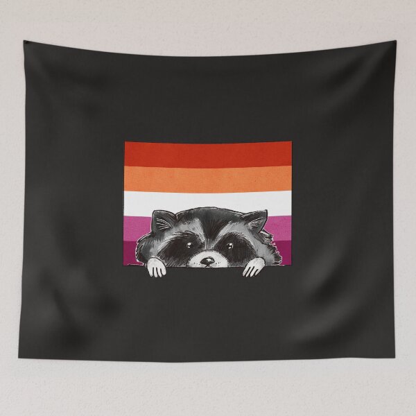 Item preview, Gonzo, The Pride Raccoon | Lesbian Flag designed and sold by ghostieking.